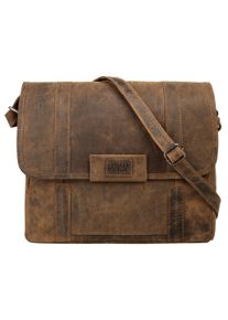 BAGAN Damen Umhängetasche, braun, Leder, vintage, Taschen, echt Leder