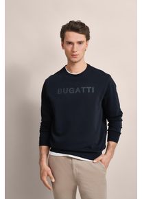 Bugatti Herren Sweatshirt, blau, casual, Gr. XXL, unifarben, Sweatware, 87% Baumwolle, 13% Polyester, Sweatshirts, mit 3-D-Print