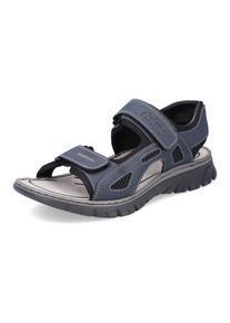 Rieker Herren Sandale, Gr. 46, blau, Lederimitat, Textil, sportlich, Schuhe, Sommerschuh, Klettschuh, Outdoorsandale, in Trekking-Optik