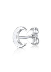 Elli Damen Single-Ohrstecker "Single Ohrstecker Halbmond Mond 925 Silber", silber, Silber 925 (Sterlingsilber), Ohrringe