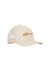 Damen Trucker Cap "Alpha Industries Accessoires - Headwear Alpha Label Trucker Cap", weiß, Alpha Industries, Obermaterial 1: 100% Baumwolle,