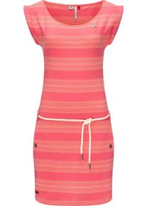 Ragwear Damen Sommerkleid "Tag Blockstripes Intl.", rosa, Gr. XL, Obermaterial: 75% Baumwolle, 25% Polyester, Kleider, leichtes Jersey Kleid mit