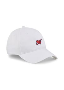 Puma Damen Flex Cap "Love Golf Dad Cap Damen", weiß, unifarben, Obermaterial: 100% Baumwolle; Futter Vorderteil: 100% Baumwolle, Caps