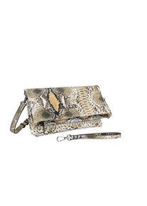 Damen Clutch "Holi Snake", Collezione Alessandro, beige, Lederimitat, Taschen, als Clutch, Umhängetasche und Schultertasche tragbar
