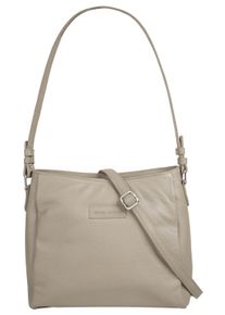 Bruno Banani Damen Shopper, beige, Leder, unifarben, leicht glänzend, Taschen, echt Leder