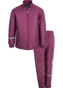 ZIGZAG Kinder Skianzug "Tiger", pink, casual, Gr. 104, kariert, 100% Polyester, Sportanzüge, mit wärmender Steppung