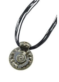 Damen Kette mit Anhänger "Ciondolo", schwarz, Basic, Collezione Alessandro, Metall, Halsketten, mit lackiertem Anhänger