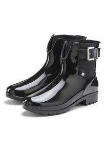 Vivance Gummistiefelette schwarz Gr. 36 für Damen. Mit Zierschnalle