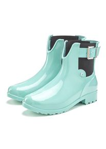 Vivance Gummistiefelette blau Gr. 36 für Damen. Mit Zierschnalle
