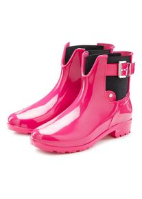 Vivance Gummistiefelette pink Gr. 36 für Damen. Mit Zierschnalle