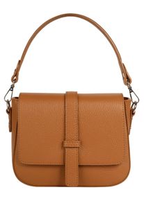 Samantha Look Damen Umhängetasche, braun, Leder, clean, Taschen, echt Leder, Made in Italy