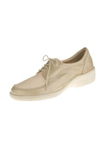 Natural Feet Damen Schnürschuh "Schnürer Tirol", Gr. 37, beige, Rindsleder, Synthetik, elegant, Schuhe, mit weitem Fußbett