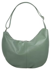 Samantha Look Damen Shopper, grün, Leder, unifarben, leicht glänzend, Taschen, echt Leder, Made in Italy