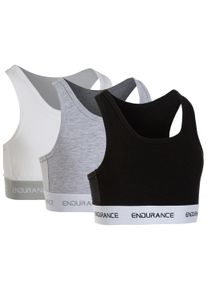 Endurance Damen Sport-BH "Vibow Jr.", Gr. 128, grau, 95% Baumwolle, 5% Elasthan, unifarben, BHs, mit breitem Unterbrustband