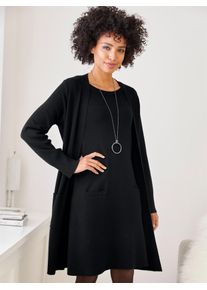 Heine Damen Strickjacke, schwarz, Gr. 34, unifarben, 70% Viskose, 30% Polyamid, Strickjacken