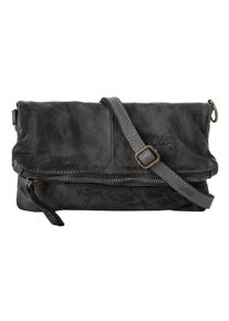 CLUTY Damen Abendtasche, schwarz, Leder, vintage, Taschen, echt Leder, Made in Italy