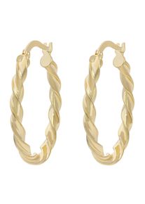 Firetti Damen Paar Creolen "Schmuck Geschenk Gold 375 Ohrschmuck Creole", Gelbgold 375, gold, Gelbgold 375, Ohrringe