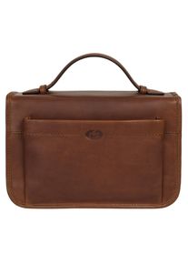 Pike PIKÉ Kulturbeutel, braun, Leder, unifarben, leicht glänzend, Taschen, echt Leder