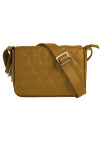 CLUTY Damen Henkeltasche, gelb, Leder, Taschen, echt Leder, Made in Italy