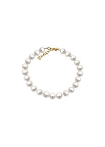 Vivance Damen Armband "375/- Gelbgold Süßwasserzuchtperle 6,5-7mm", 18 + 3cm, Gold, gelb, Gold, Armbänder