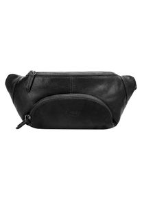 XZONE X-ZONE Damen Gürteltasche, schwarz, Leder, glänzend, beschichtet, Taschen, echt Leder
