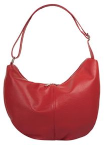 Samantha Look Damen Shopper, rot, Leder, unifarben, leicht glänzend, Taschen, echt Leder, Made in Italy