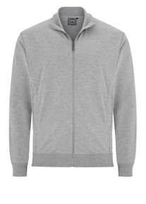 Herren Sweatjacke, grau, sportlich, Gr. XXL, Ahorn Sportswear, bestickt, unifarben, 100% Baumwolle, Sweatjacken, in sportlichem Design