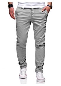 behype Herren Chinohose "Heritage", grau, Gr. 29, 98% Baumwolle, 2% Elasthan, Hosen, im Slim -Fit-Schnitt