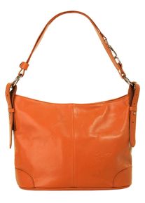 Samantha Look Damen Umhängetasche, orange, Leder, vintage, Taschen, echt Leder, Made in Italy