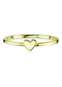 CAI CAÏ Damen Fingerring "925/- Sterling Silber vergoldet Herz", 052 (16,6), Silber 925 (Sterlingsilber), gelb, Silber 925 (Sterlingsilber), Fingerringe