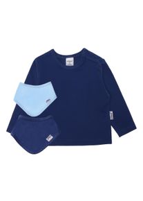 Liliput Jungen Langarmshirt, blau, Gr. 50, unifarben, 100% Baumwolle, Shirts, aus reiner Bio-Baumwolle