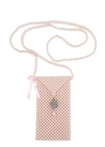 Allgäu Rebell ALLGÄU REBELL Damen Umhängetasche "Alpenperle", rosa, Polyurethan (PU), Taschen, aus hunderten Perlen, mit Edelweiß