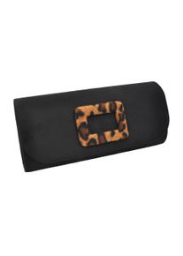Steuer Damen Abendtasche "Satin-Optik schwarz mit Leo Schnalle", schwarz, Taschen