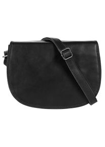 CLUTY Damen Umhängetasche, schwarz, Leder, vintage, Taschen, echt Leder
