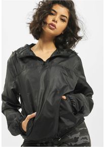 DEF Damen Windbreaker "DEF Herren Ramie Windbreaker", schwarz, casual, Gr. XS, unifarben, 100% Polyester, Jacken