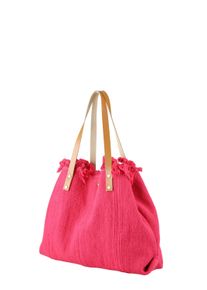 Damen Schultertasche "Beach", Collezione Alessandro, pink, Baumwolle, Taschen, mit echt Leder Henkeln