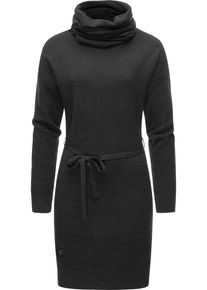 Ragwear Damen Sweatkleid "Babett Dress Intl.", grau, modisch, Gr. XL, Strick, 100% Baumwolle, Kleider, warmes Winterkleid mit breitem Rollkragen
