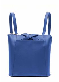 Gretchen Cityrucksack "Crocus Midi Backpack", blau, Leder, elegant, Rucksäcke, aus italienischem Rindsleder