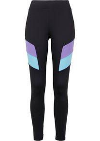 Urban Classics Damen Leggings "Urban Classics Damen Ladies Color Block Leggings", lila, Gr. 5XL, unifarben, 77% Polyester, 23% Elasthan, Hosen