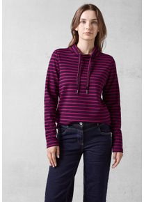 Cecil Damen Langarmshirt, rosa, casual, Gr. L, gestreift, Web, Stoff, 60% Baumwolle, 40% Polyester, Shirts, aus softem Materialmix