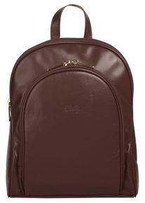 CLUTY Cityrucksack, braun, Rindsleder, Leder, unifarben, casual, Rucksäcke, echt Leder, Made in Italy
