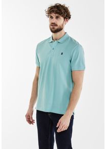 Street One MEN Herren Poloshirt, blau, casual, Gr. M, unifarben, Web, 100% Baumwolle, Shirts, in Unifarbe