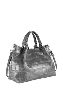 Damen Umhängetasche "McBarth", Collezione Alessandro, grau, Leder, Taschen, Made in Italy