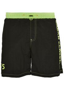 Urban Classics Herren Badeshorts "Urban Classics Herren UC Logo Swim Shorts", schwarz, Gr. M, 100% Polyamid, Badehosen
