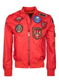 Top Gun Herren Bomberjacke "TG20191055", rot, Gr. S, Obermaterial: 100% Nylon / Innenfutter: 100% Polyester / Strick: 100% Polyester / Futter: 100%