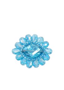 Damen Brosche "Genua", blau, Collezione Alessandro, Glas, Broschen, in Blumenform