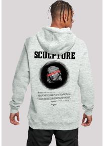 F4NT4STIC Herren Kapuzenpullover "SCULPTURE x F4NT4STIC", grau, casual, Gr. XS, Obermaterial: 65% Baumwolle, 35% Polyester, Pullover, Print