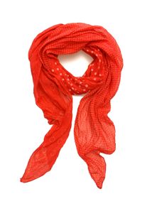Damen Modeschal "Vera", rot, Basic,casual,modisch, Collezione Alessandro, gepunktet, Baumwolle, Modetücher, mit hübschen Pünktchen in verschiedenen