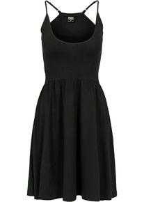 Urban Classics Damen Shirtkleid "Urban Classics Damen Ladies Spaghetti Dress", schwarz, klassisch, Gr. S, unifarben, 95% Baumwolle, 5% Elasthan,