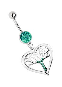 Adelia´s ADELIA ́S Damen Bauchnabelpiercing "Piercing Piercing Bauchnabelpiercing", blau, modisch, Chirurgiestahl, Piercings, 316l Stahl Banane - türkis mit
